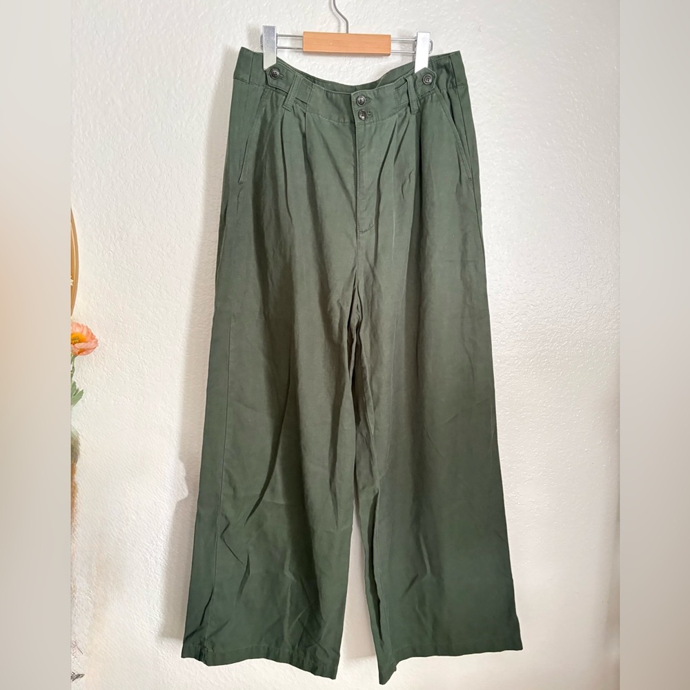 Madewell Harlow Wide Leg Pants Green
